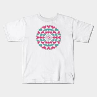 Heart Mandala Gradient Kids T-Shirt